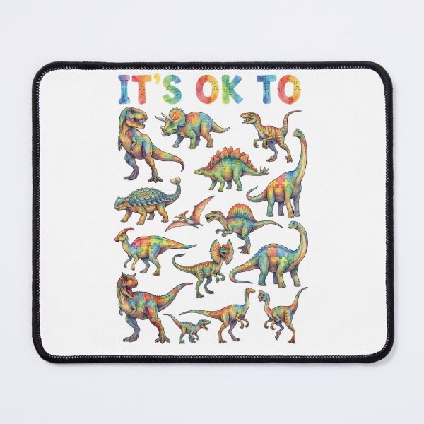 Item preview, It’s OK to Be Different Autism Dinosaur Awareness Quote designed and sold by VGAfanatic.