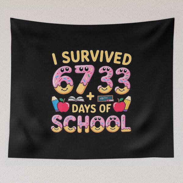 Item preview, I Survived 67 + 33 Days of School Funny Donut Math Celebration designed and sold by gladysenglish.