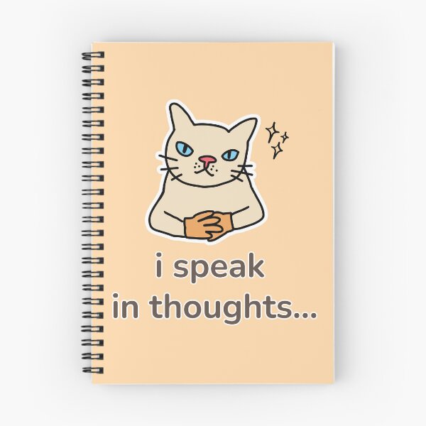 Item preview, I Speak in Thoughts Introvert Cat designed and sold by TheBeeKindSpace.