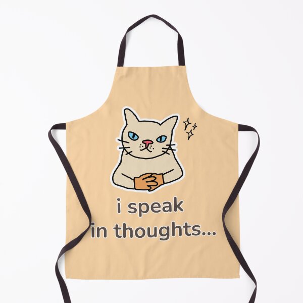 Item preview, I Speak in Thoughts Introvert Cat designed and sold by TheBeeKindSpace.