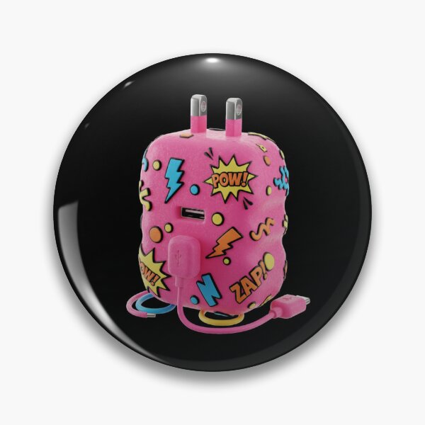 Item preview, Gummy Pink Charger Block High-Saturation Pop Art 3D designed and sold by FiveBlessings.