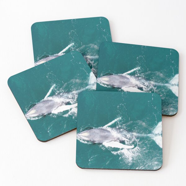 Item preview, Humpback Whale Aerial View – Drone Photography of Wild Whale Swimming in Turquoise Ocean designed and sold by WildFrameNature.