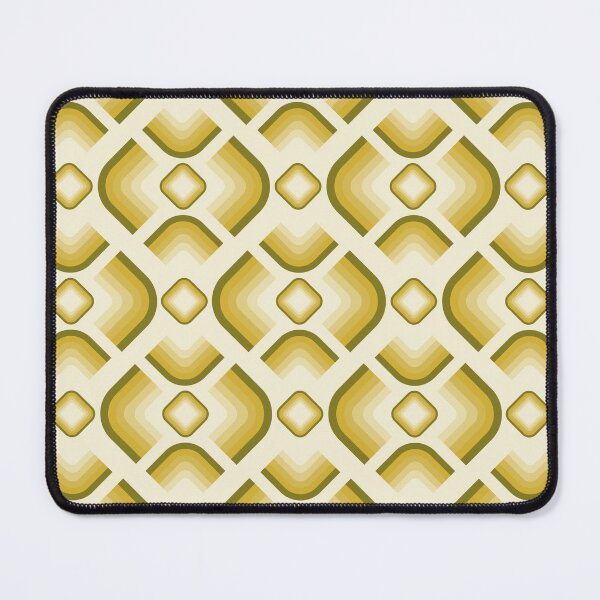 Item preview, Mid Century Modern Retro Geometric Pattern – 70s Diamond - Mustard gold and olive green designed and sold by JMgraphic.