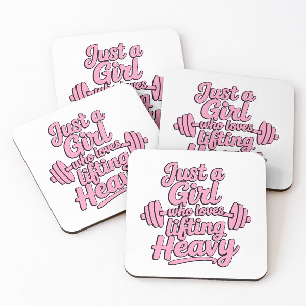 Item preview, Just a Girl Who Loves Lifting Heavy Pink Fitness Typography designed and sold by PMCreative.
