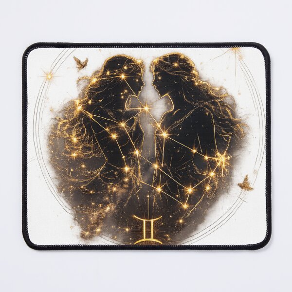 Item preview, Gemini Constellation Twins in a Starry Cosmic Sky designed and sold by RolMerch.