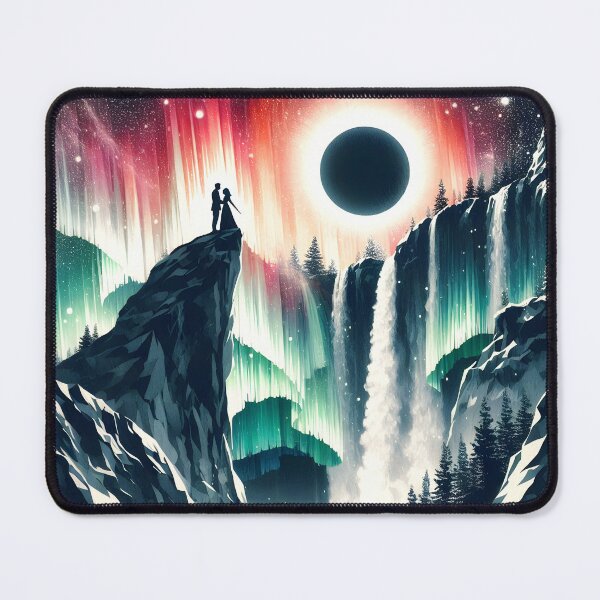 Item preview, Aurora Borealis and Eclipse, Ai Generated Art designed and sold by ACC .