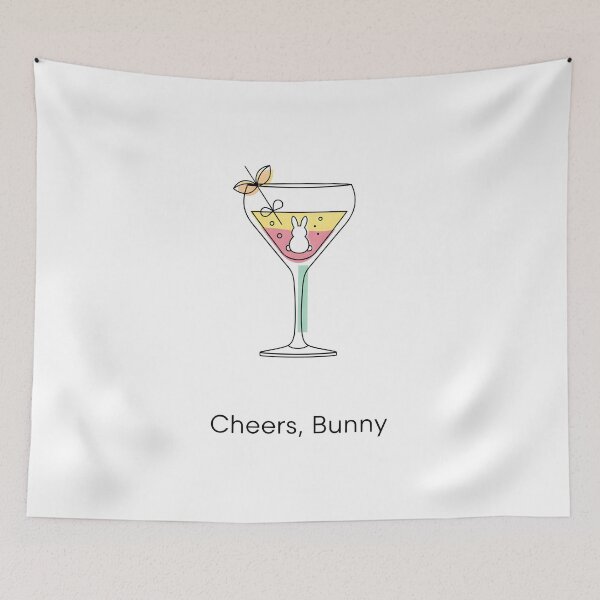 Item preview, easter cocktails Cheers, Bunny designed and sold by Uglyandcute.