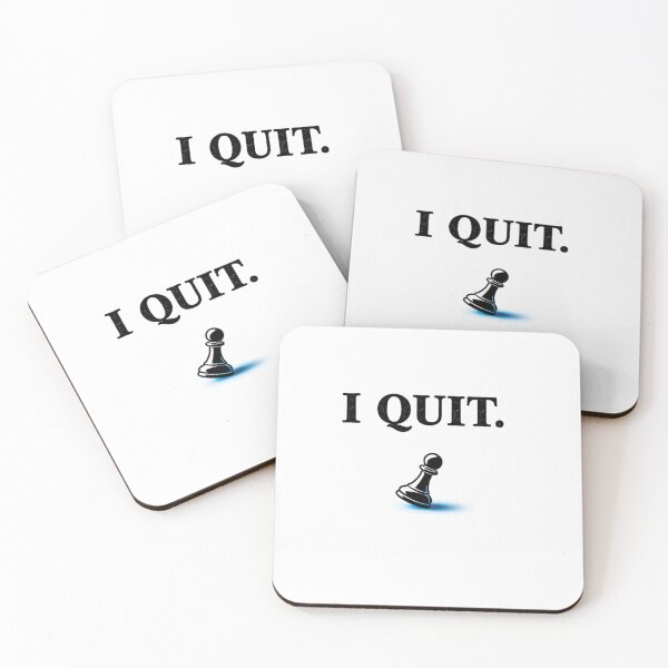 Item preview, I Quit Chess Pawn Minimalist Aesthetic Vintage Design designed and sold by VINTAGEPUNTEES.