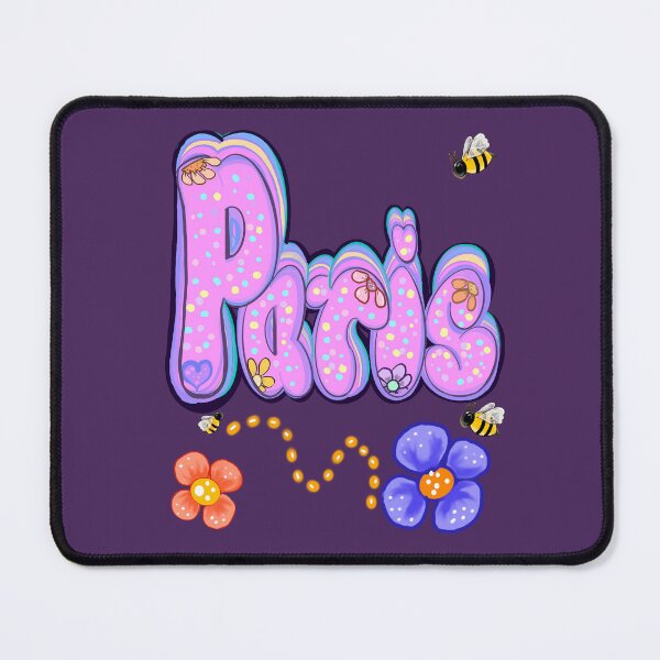 Item preview, Paris name vintage retro flowers with bees - Top 10 best personalized gifts personalised Graffiti name Paris designed and sold by Artonmytee.