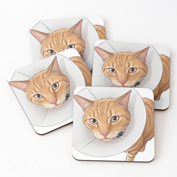 Item preview, Yellow cat with cone designed and sold by KindlePrint.