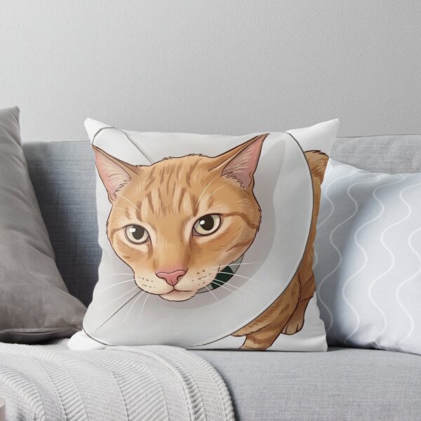 Item preview, Yellow cat with cone designed and sold by KindlePrint.