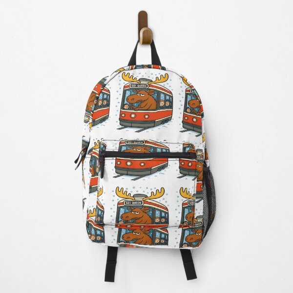 Item preview, Funny Moose Tram 501 Queen Cartoon – Cute Winter Commuter Animal Illustration designed and sold by Globalcitytees.