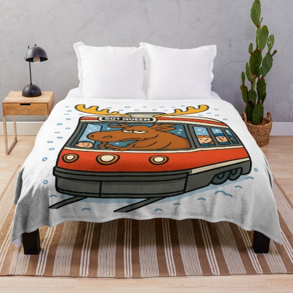 Item preview, Funny Moose Tram 501 Queen Cartoon – Cute Winter Commuter Animal Illustration designed and sold by Globalcitytees.