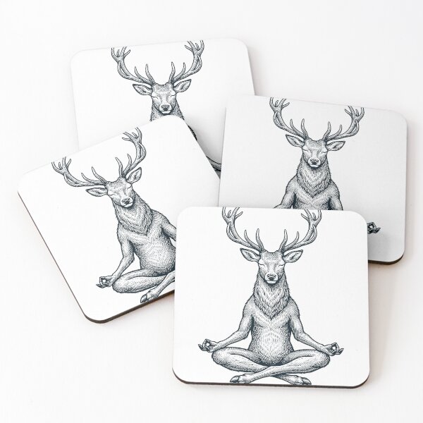 Item preview, Vintage Deer Yoga Lotus Meditation Lover designed and sold by DoodleTortle.