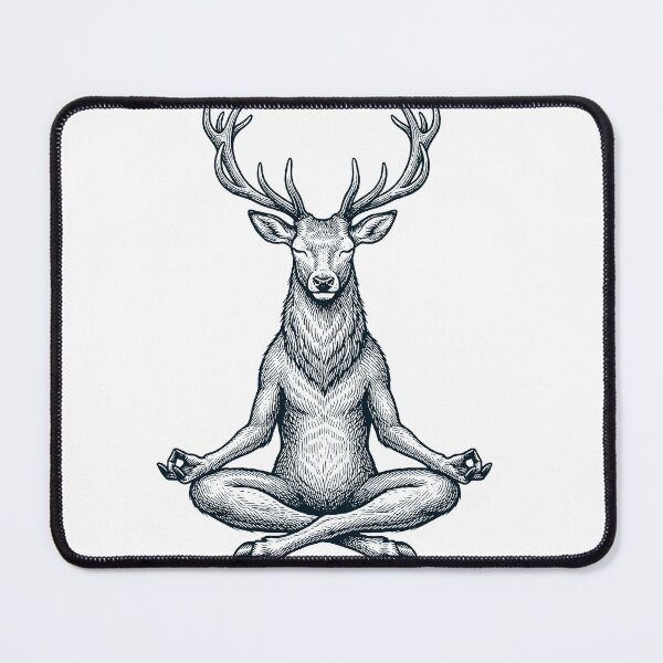 Item preview, Vintage Deer Yoga Lotus Meditation Lover designed and sold by DoodleTortle.