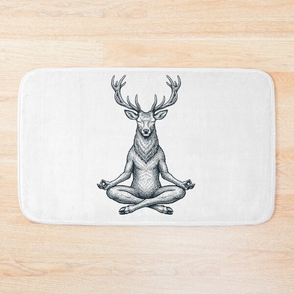 Item preview, Vintage Deer Yoga Lotus Meditation Lover designed and sold by DoodleTortle.