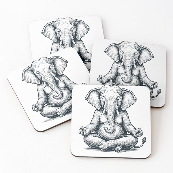 Item preview, Vintage Elephant Yoga Lotus Meditation Alpaca Lover designed and sold by DoodleTortle.