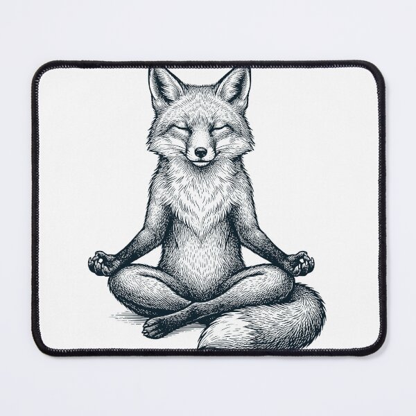 Item preview, Vintage Fox Yoga Lotus Meditation Lover designed and sold by DoodleTortle.