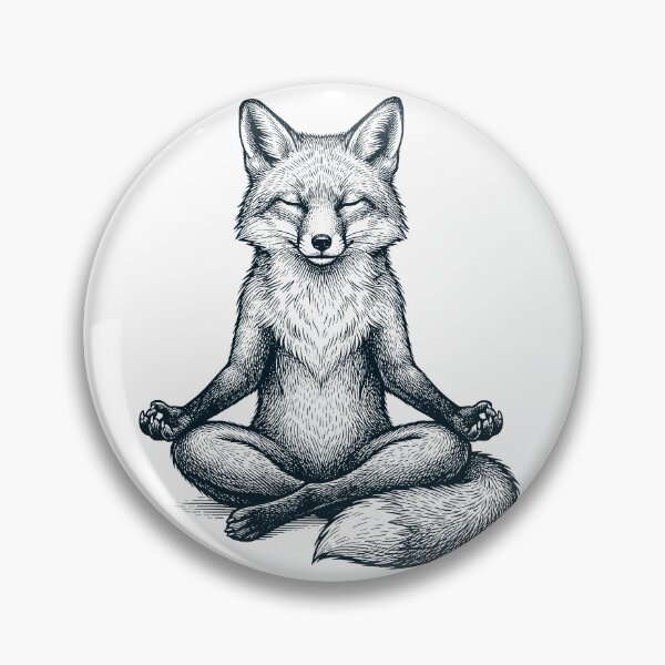 Artikelvorschau, Vintage Fox Yoga Lotus Meditationsliebhaber entworfen und verkauft von DoodleTortle.