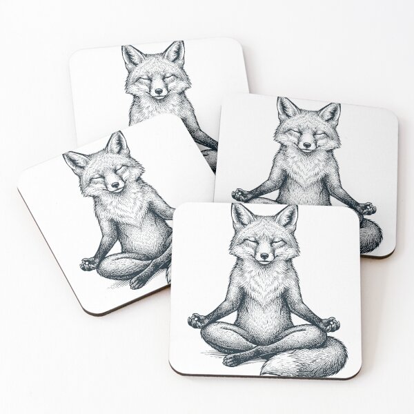 Item preview, Vintage Fox Yoga Lotus Meditation Lover designed and sold by DoodleTortle.