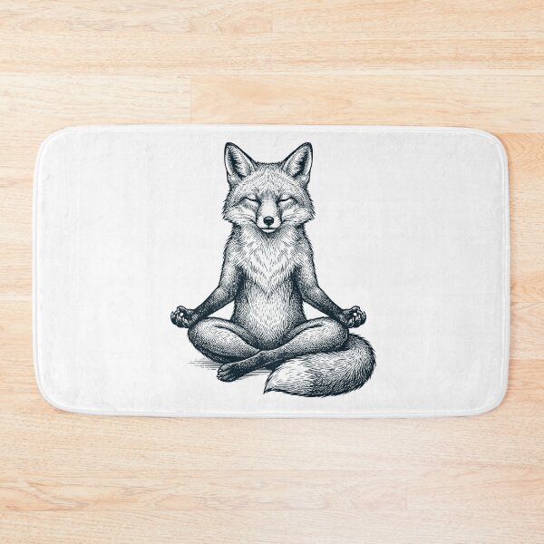 Item preview, Vintage Fox Yoga Lotus Meditation Lover designed and sold by DoodleTortle.