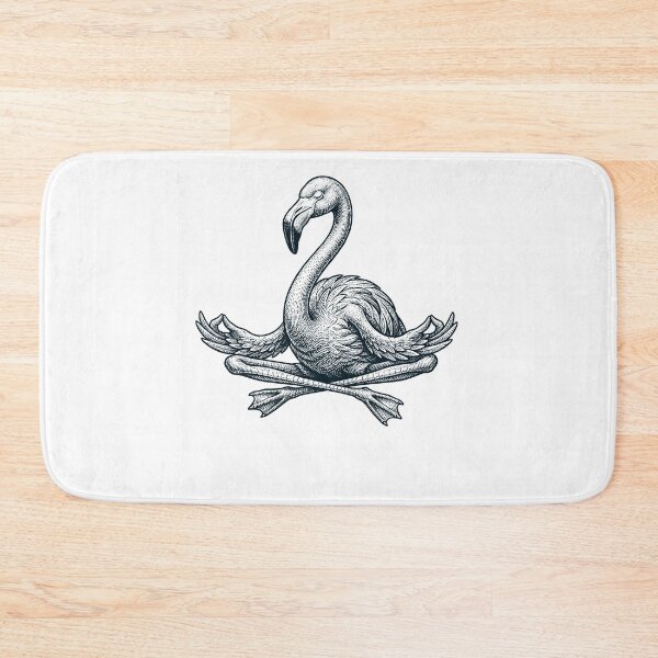 Item preview, Vintage Flamingo Yoga Lotus Meditation Lover designed and sold by DoodleTortle.