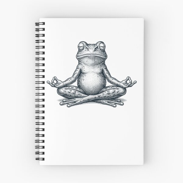 Item preview, Vintage Frog Yoga Lotus Meditation Lover designed and sold by DoodleTortle.