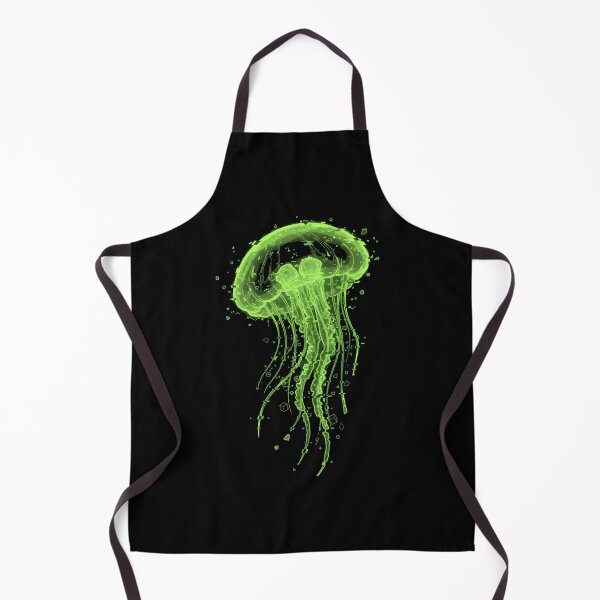 Item preview, Neon Green Glitchy Translucent Gummy Jellyfish Art designed and sold by FiveBlessings.