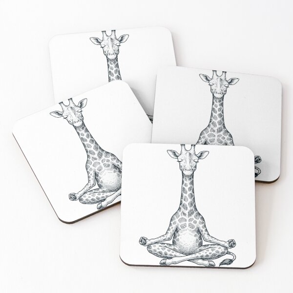 Item preview, Vintage Giraffe Yoga Lotus Meditation Lover designed and sold by DoodleTortle.