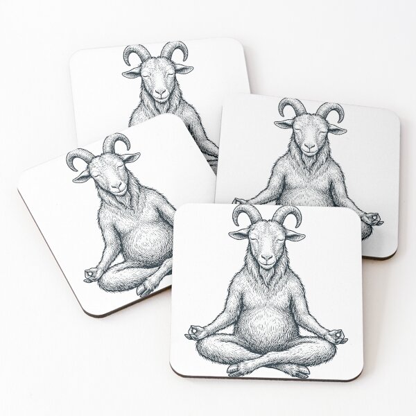 Item preview, Yoga con cabras vintage, meditación con loto, amante de los agricultores designed and sold by DoodleTortle.