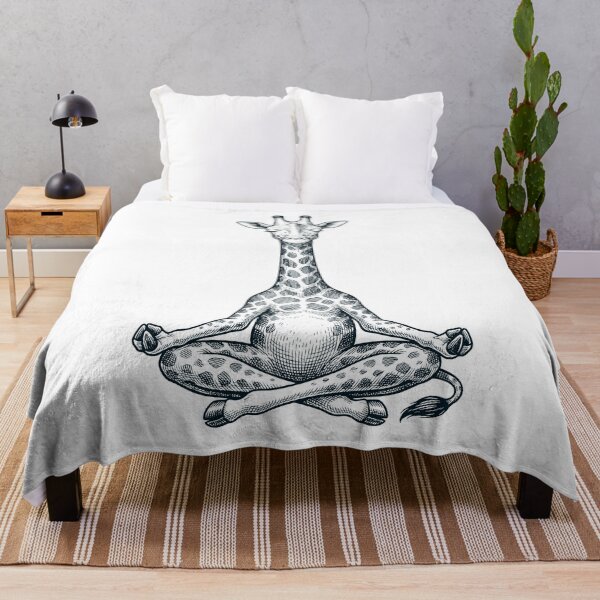 Item preview, Vintage Giraffe Yoga Lotus Meditation Lover designed and sold by DoodleTortle.