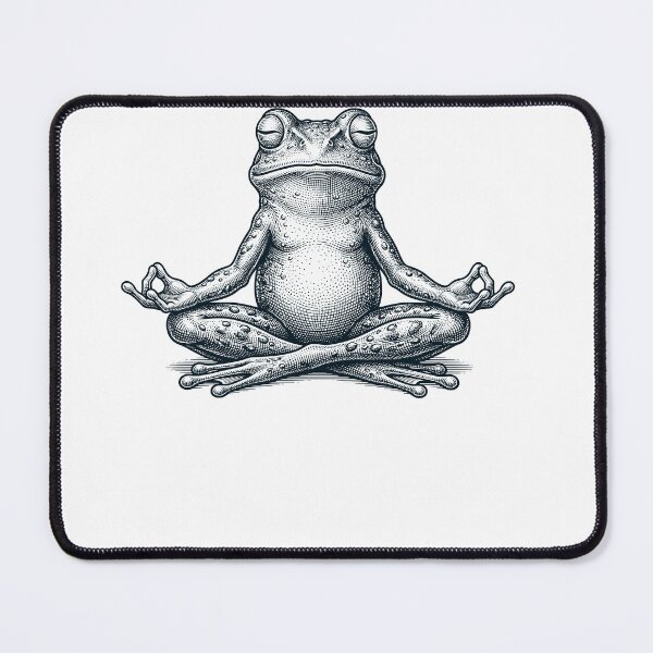Item preview, Vintage Frog Yoga Lotus Meditation Lover designed and sold by DoodleTortle.