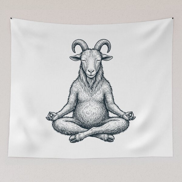 Item preview, Vintage Goat Yoga Lotus Meditation Lover Farmer designed and sold by DoodleTortle.