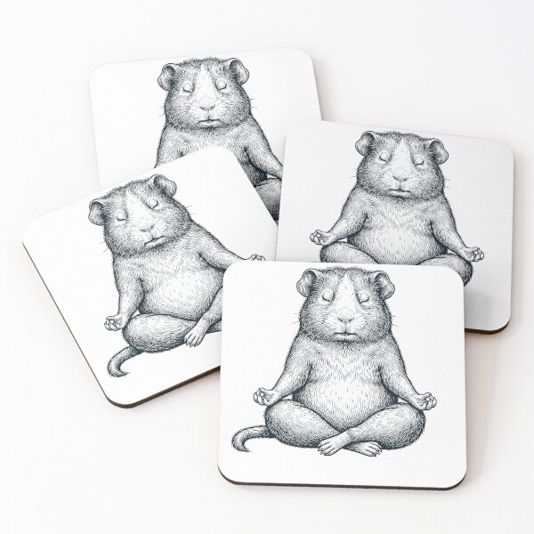 Item preview, Vintage Guinea Pig Yoga Lotus Meditation Lover designed and sold by DoodleTortle.