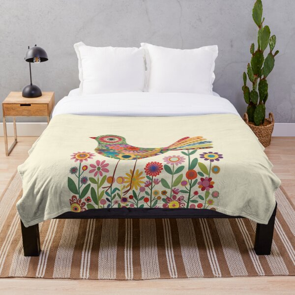 Item preview, Scandinavian Folk Art, Bird and Flowers designed and sold by xiao xuans.