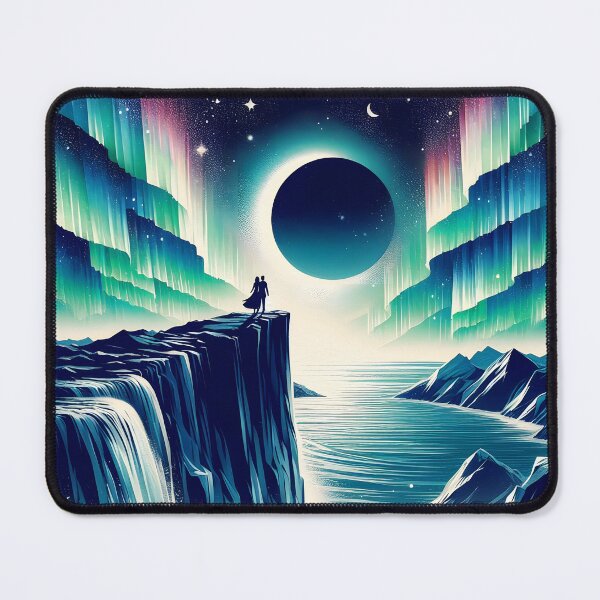 Item preview, Aurora Borealis and Eclipse, Ai Generated Art designed and sold by ACC .