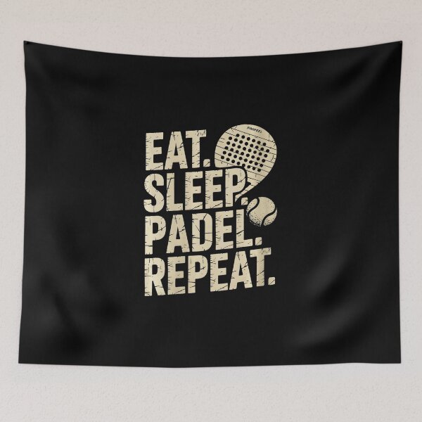 Item preview, Eat Sleep Padel Repeat Funny Padel Player Motto designed and sold by WayTBeenkenArt.
