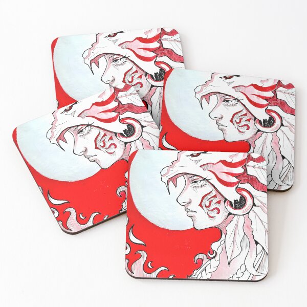 Item preview, Wolf Woman Tribal art designed and sold by PrashansAsna.