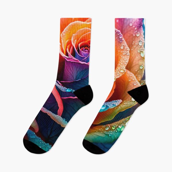 Item preview, Neon Rainbow Rose: Prism Petals - Chromatic Rose designed and sold by customgif.