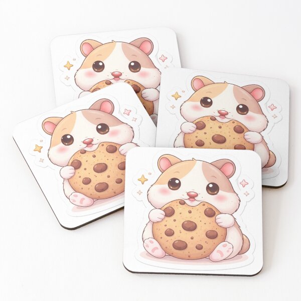 Item preview, Cute Hamster Eating Cookie Sticker – Kawaii Animal Dessert Cartoon designed and sold by Dasts Cart.