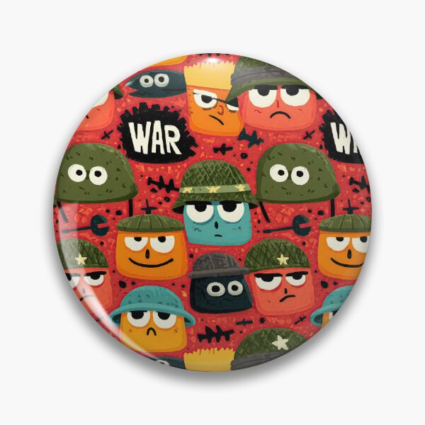 Item preview, Blocky Orange and Green Soldier Faces War Pattern designed and sold by Piotrek0001.