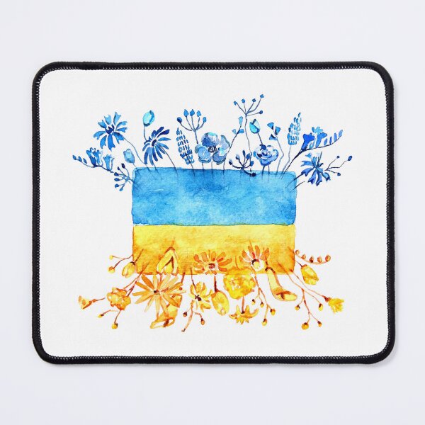 Item preview, Ukrainian Flag Transforming into Flowers – Watercolour Illustration designed and sold by lippostcard.