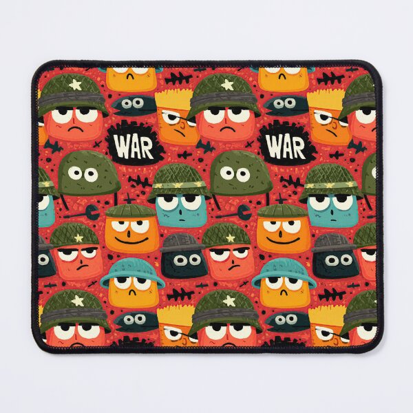 Item preview, Blocky Orange and Green Soldier Faces War Pattern designed and sold by Piotrek0001.