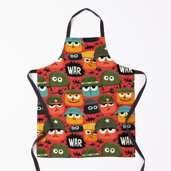 Item preview, Blocky Orange and Green Soldier Faces War Pattern designed and sold by Piotrek0001.