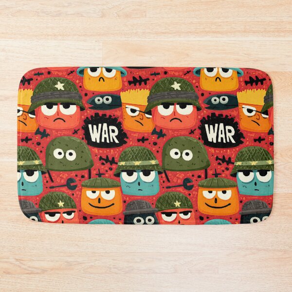Item preview, Blocky Orange and Green Soldier Faces War Pattern designed and sold by Piotrek0001.