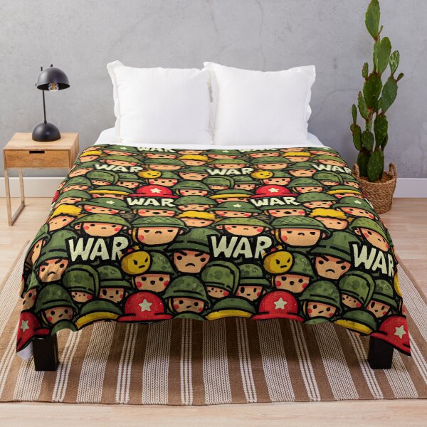 Item preview, Dense Angry Cartoon Soldiers and War Text Pattern designed and sold by Piotrek0001.