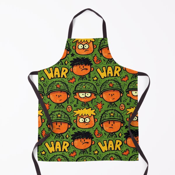 Item preview, Grumpy Doodle Soldiers and Flames Orange Pattern designed and sold by Piotrek0001.