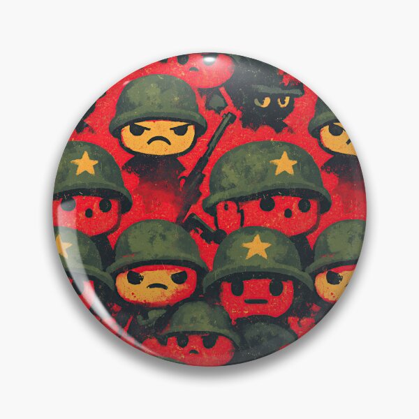 Item preview, Moody Red and Green Soldier Helmets Dark Pattern designed and sold by Piotrek0001.
