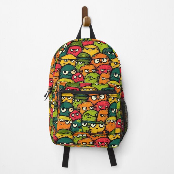 Item preview, Bright Colorful Packed Cartoon Soldier Faces Pattern designed and sold by Piotrek0001.