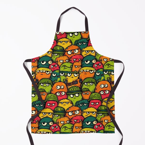 Item preview, Bright Colorful Packed Cartoon Soldier Faces Pattern designed and sold by Piotrek0001.